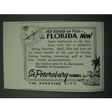 1948 St. Petersburg Florida Ad - All Kinds of Fun