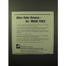 1964 Merrill Lynch Brokers Ad - Billion Dollar Bonanza
