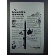 1965 Lufthansa Airlines Ad - Beginning of the World