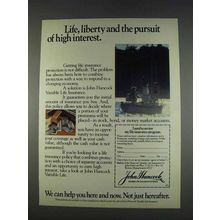 1982 John Hancock Insurance Ad - Life, Liberty