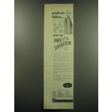 1949 Park Sheraton Hotel Ad - People are talking about the Park Sheraton