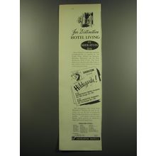 1949 Sheraton Hotels Ad - For distinctive hotel living