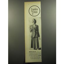 1952 Franklin Simon Jackfin Suit Ad - American-Scene Suit