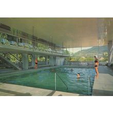 Baden Baden Augustabad Swimming Pool German Postcard