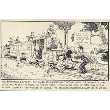 The Southwold Express Guard Mending Train Suffolk Poster Postcard