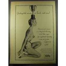 1954 Talon Zippers Ad - Undisputed winner on land ..and sea!