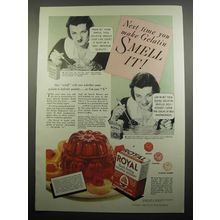 1933 Royal Gelatine Ad - Next time you make Gelatin Smell It