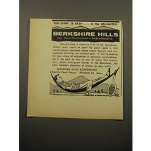 1955 Berkshire Hills Massachusetts Ad - The livin' is easy