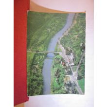 AERIAL VIEW, RIVER SEVERN, IRONBRIDGE, SHROPSHIRE unused postcard =