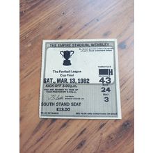 1982 League Cup Final Ticket - Liverpool vs Tottenham Hotspur / Spurs