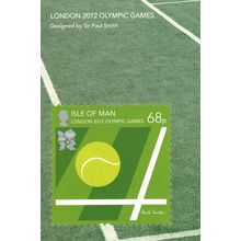 2012 Olympic Games Tennis 68p London Isle Of Man Postcard