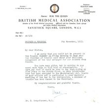 British Medical Association Russian Military Signed Letter to WW2 Doctor