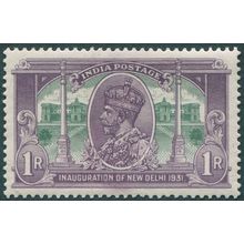 India 1931 1r violet & green SG229 unused