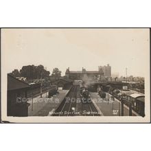 Railway Station, Southall, Middlesex, 1916 - JSB RP Postcard