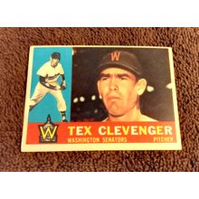 1960 Topps # 392 Tex Clevenger Washington Senators Pitcher 6.0 EX/NM Shape (CG)