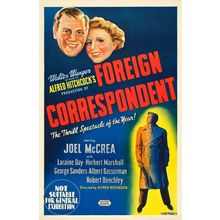 Foreign Correspondent (1940)_2 Movie Film Poster Canvas iconic design