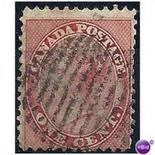 Canada 1859 SG30 1c Deep Rose Good/Fine Used Filler