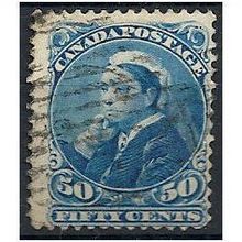 Canada 1893 SG116 50c Blue Good/Fine Used Slight Thin...