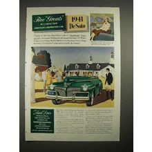 1941 DeSoto Car Ad - Five Greats!