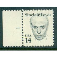 1856 14c Sinclair Lewis Fine MNH Dry Gum P#S L 1 ZA1763