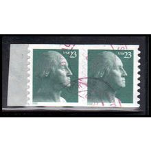 Used 3617 23c George Washington Fine Pair PA3828