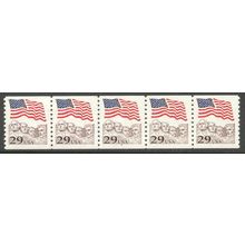 2523 29c U.S. Flag Fine MNH PNC 4/5 R0498