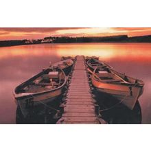 Knaresborough Sunrise At Lockwood Beck Sailing Boat River Large Postcard