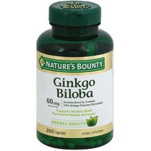 New Nature's Bounty Ginkgo Biloba 60mg Capsules (200ct)