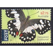 Australia 2016 Beautiful Butterflies - Chequered Swallowtail $2.75 Int Post Used
