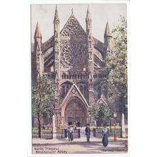 North Transept Westminster Abbey Charles E Flower Oilette Art Postcard