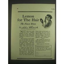 1925 California Fruit Growers Exchange Lemons Ad - Helene Chadwick