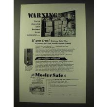 1949 Mosler Insulated Record Container Safe Ad