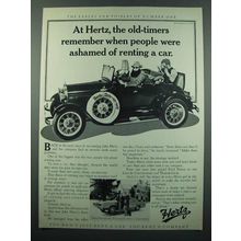 1971 Hertz Rent a Car Ad - The Old-Timers Remember