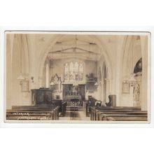 Church Interior Apethorpe Postcard RP Northamptonshire 55