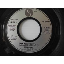 7"MADONNA 1986.OPEN YOUR HEART. W 8480,928480-7.SILVER LABEL. NEAR MINT