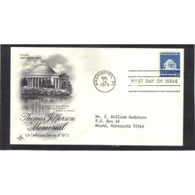 FDC Art Craft 1510 10c Jefferson Memorial (Cachet-Typed/A) CV39561