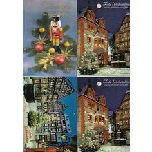 Frohe Weihnachten German Military Christmas Toy 4x Postcard