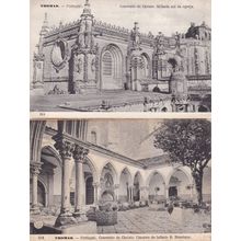 Thomar Portugal Convento De Christo 2x Old Postcard s