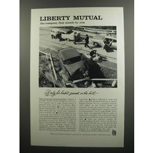 1961 Liberty Mutual Insurance Ad - If only he hadn't passed on the hill