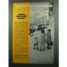 1961 European Travel Commission Ad - Experience the European's Europe