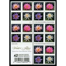Water Lilies Booklet Pane of 20 First Class Postage Stamps Scott 4967b