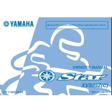 YAMAHA XVS95Z(C) STAR OWNERS MANUAL MOTORCYCLE 98 PAGES IN ENGLISH