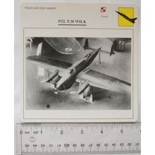 PZL P.38 Wilk - Poland - Attack & Close Support - Collectors Club Card