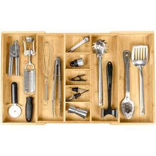 Adjustable Kitchen Drawer Organizer for Utensils and Junk, Food-Safe Contract Gr