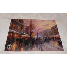 BOULEVARD LIGHTS IN PARIS PROMO CARD BY THOMAS KINKADE 5X7 POST CARD