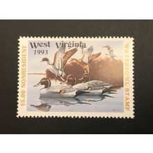 ICOLLECTZONE US 1993 #14 West Virginia Non-Resident Duck Stamp VF NH