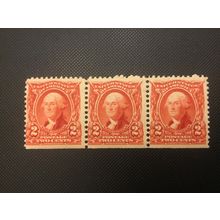 ICOLLECTZONE US 301 Strip of three F/VF NH CV $112