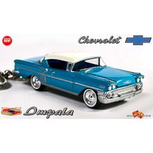 RARE KEYCHAIN 1958 BLUE CHEVY BEL AIR IMPALA CUSTOM Ltd Ed.