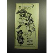 1948 Borden's Instant Coffee Ad - Why Oh Why Elsie?