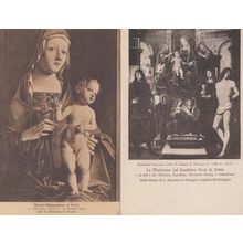 La Madonna Col Bambino Francesco Francis Bologna Antique Painting 2x Postcard